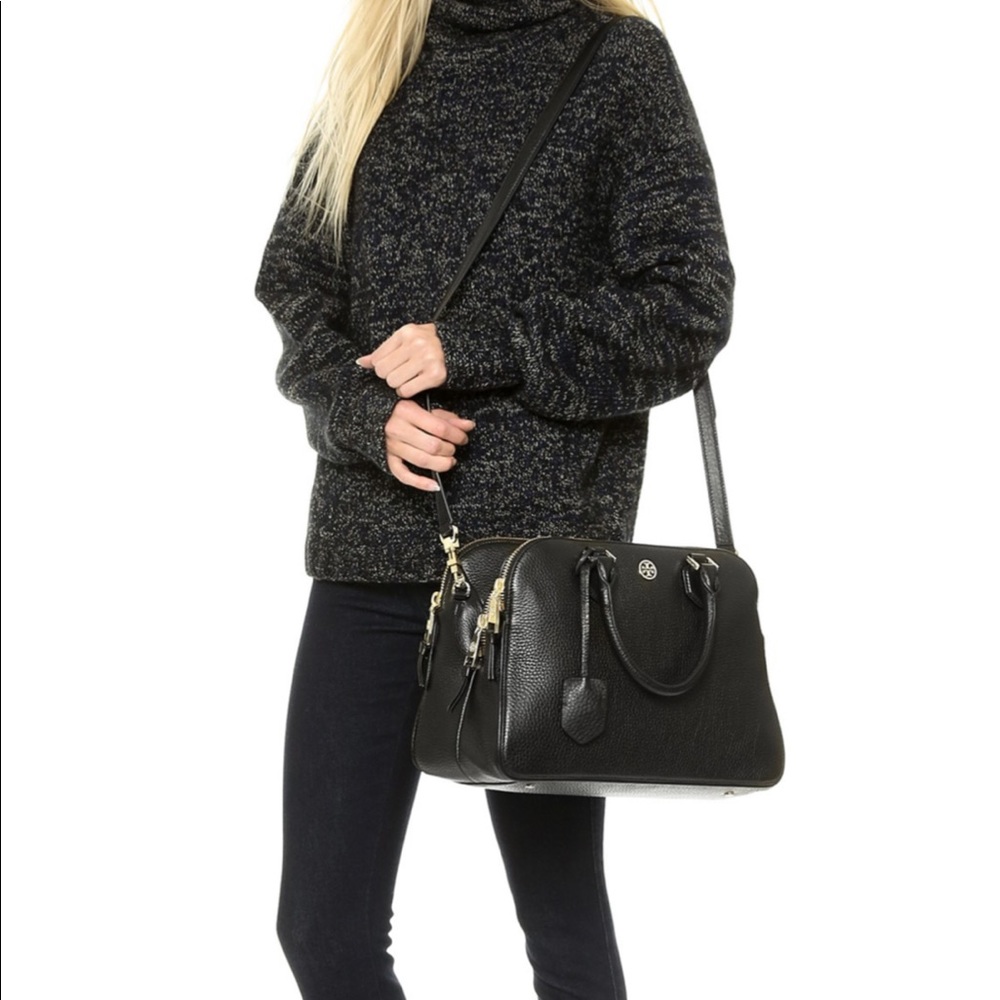 Tory Burch Robinson 3x zipped pebble leather bag